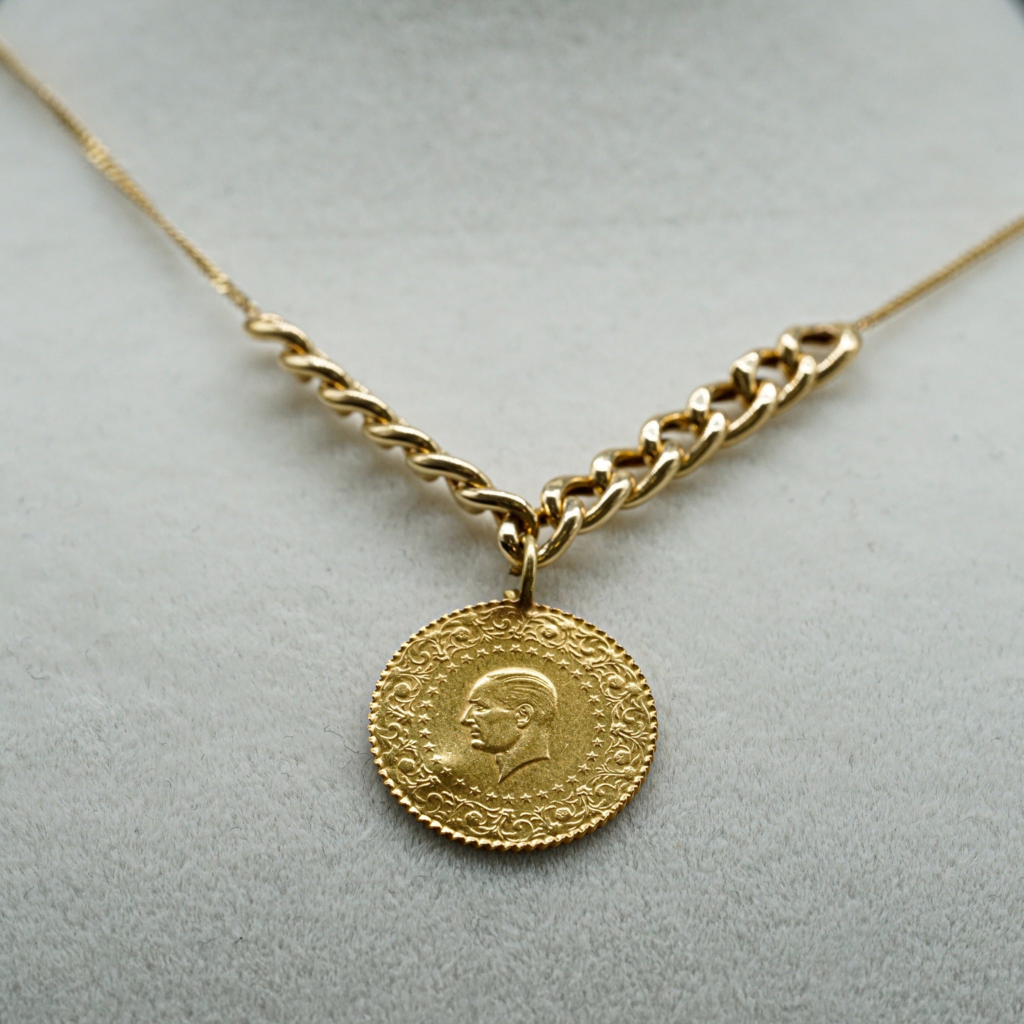 Halskette mit Goldmünze 22 Karat (1.75g)